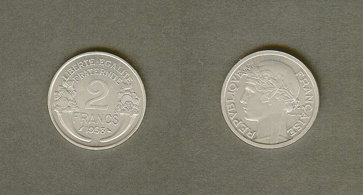 2 francs Morlon, aluminium 1958 FDC